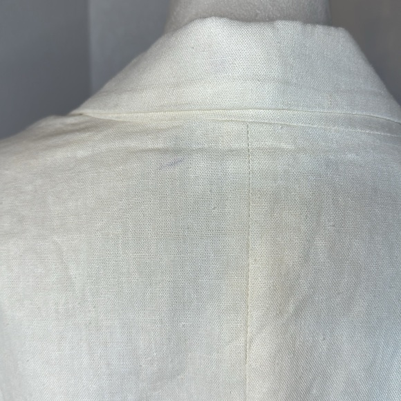 Who What Wear Ivory Double Breasted Linen Blazer Size Large NWOT - Picture 9 of 11